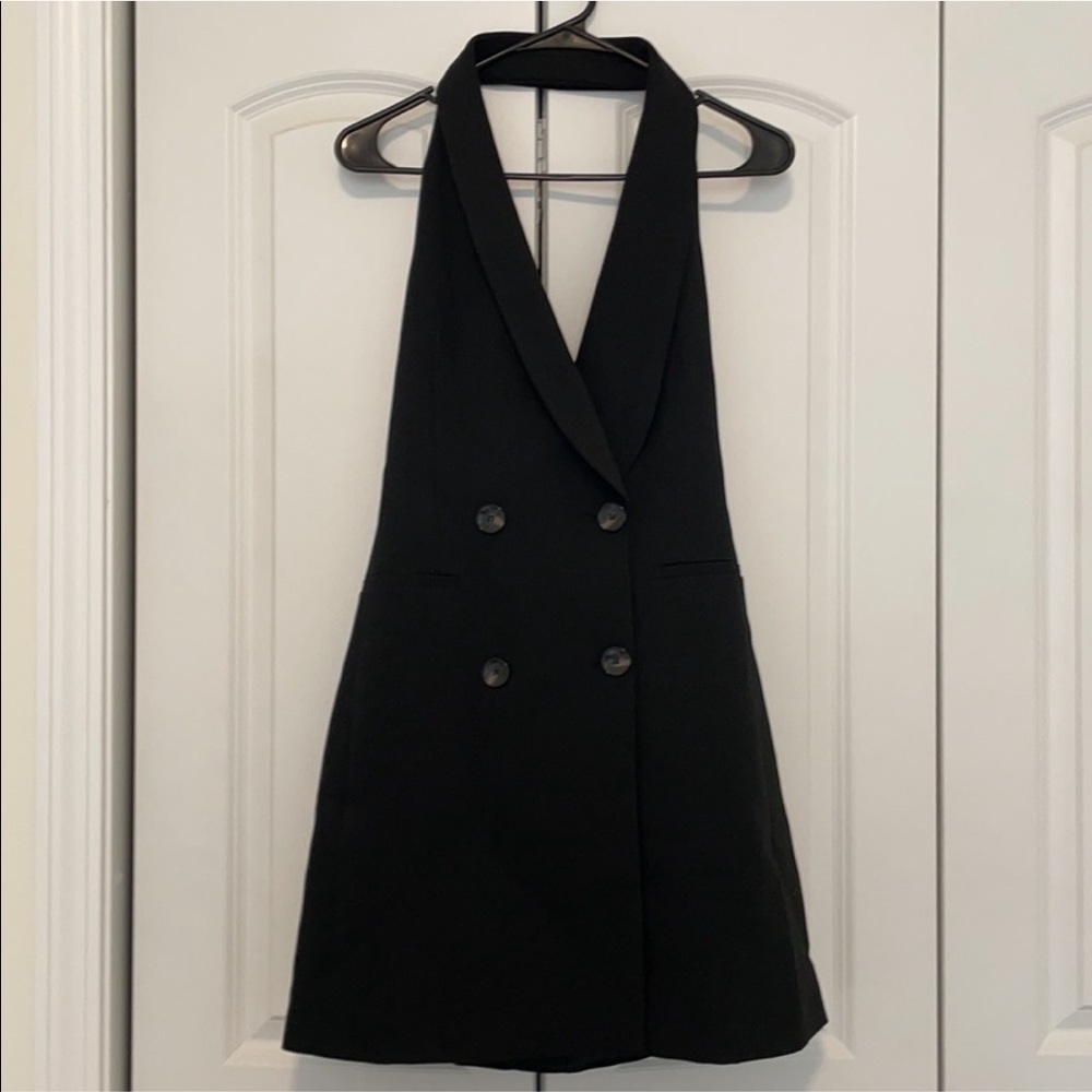 NWT Zara backless tuxedo dress